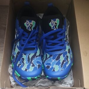 Under Armour Blue and Green Sneakers with Cushioned Soles